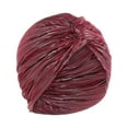 thumbnail image 2 of Herrnalise Women Solid India Muslim Ruffle Chemo Hat Headwear Head Wraps Turbans Beanie Cap Headwraps, 2 of 2