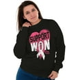 thumbnail image 3 of Support I Won Breast Cancer Awareness Women Plus Size Crewneck Sweatshirt Brisco Brands 2X, 3 of 5