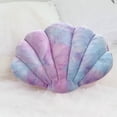 thumbnail image 5 of Puntoco Almohada decorativa con forma de concha marina, almohada de playa, almohada de terciopelo suave, decoración de mar y océano, cojines para sofá cama, 5 of 5
