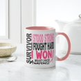 thumbnail image 6 of CafePress - Survivor 4 Breast Cancer Shirts And Gifts Large Mu - 11 oz Ceramic Mug - Novelty Coffee Tea Cup, 6 of 6