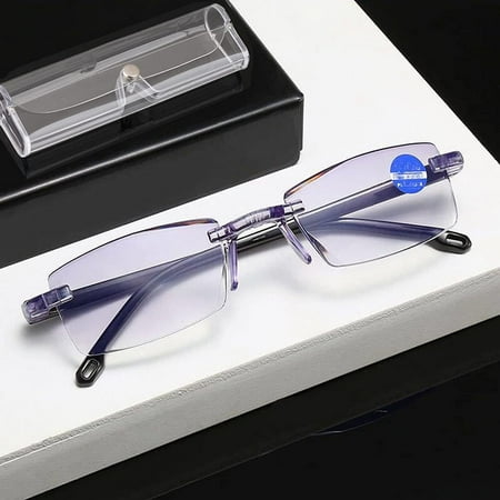 Yuanou New Diamond-Cut Bifocal Progressive And Anti-Blue Eyewear Ultralight, Progressive Multifocus Reading Glasses Blue Light Blocking