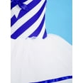 thumbnail image 6 of Yartina Girls Christmas Dance Costumes Candy Cane Striped Tutu Dress for Ballet Figure Ice Skating Blue 10, 6 of 7