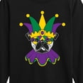 thumbnail image 3 of Instant Message - Mardi Gras Pug - Toddler & Youth Long Sleeve Graphic T-Shirt, 3 of 6