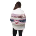 thumbnail image 5 of BZSMCE Women Scarf Cute White Cat Simple Pattern Soft Warm Long Large Scarves, 5 of 9