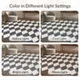thumbnail image 7 of ODIKA 8'x10' Washable Area Rug Checkered Geometric Tonal Mosaic Layout Entry Music Long Entryway for King Size Bedroom Under Bed, Master Suite, Non-Shedding, Easy Care, 7 of 7