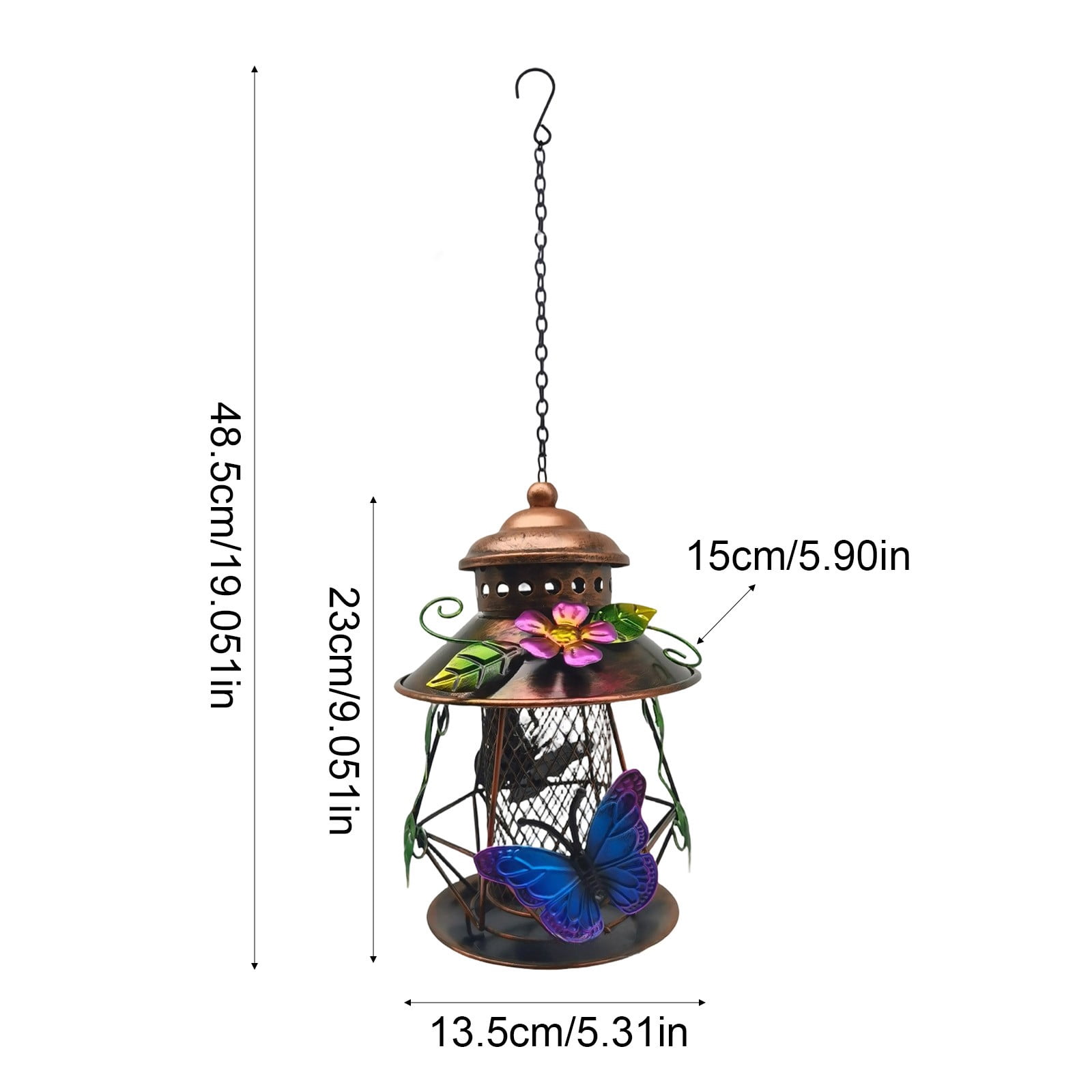 Outdoor Hanging Metal Bird Feeder For Courtyard And Garden Automatic Wilds Bird Feeder