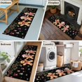 thumbnail image 5 of Gingerbread Christmas 2'x6' Runner Rugs for Hallway Kitchen Bedside Non Slip Washable, Xmas Balls Branches Black Entryway Rug Runners with Rubber Backing, Long Carpet Runner for Laundry Room, 5 of 8