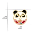 thumbnail image 2 of Gold Plated 925 Sterling Silver Stud Earrings with Panda Epoxy, 2 of 4