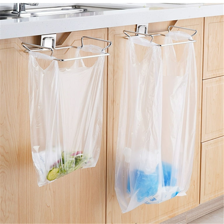 Clearance Under $10 Stainless Garbage Bag Rack Over The Cabinet Trash Bag  Holder Hanging Garbage Bags Holder For Kitchen Cabinets Doors And Cupboards(