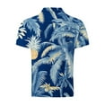 thumbnail image 5 of Zylanna Men's Hawaiian Shirts, Quickly Dry Short Sleeve Turndown Collar Casual Summer Beach Button Down Shirts Sky Blue Size 2XL, 5 of 5