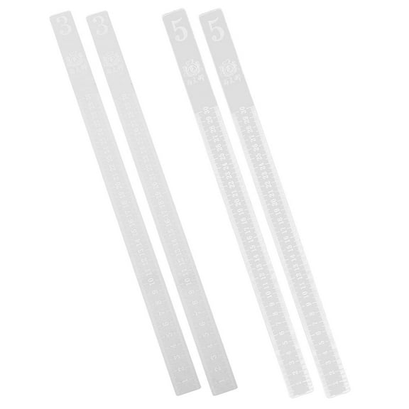 2 pairs of Measuring Dough Strips Professional Rolling Pin Guide Baking Supply