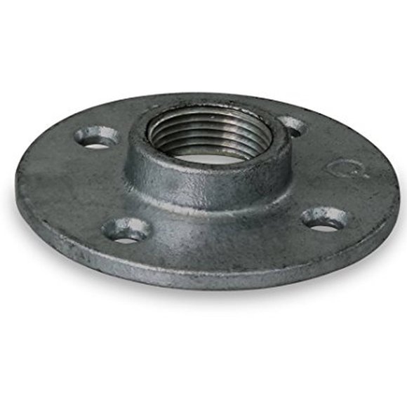 SUPPLY GIANT CNGM0400 Black Malleable Floor Flange with Four Screw Holes, 2