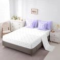 thumbnail image 3 of Erosebridal Initial I Letter Bed in a Bag Twin size, Princess Bow Bed Set, Purple Monogrammed Reversible Bedding Twin Size, Microfiber Room Decor, 7 Pieces, 3 of 6