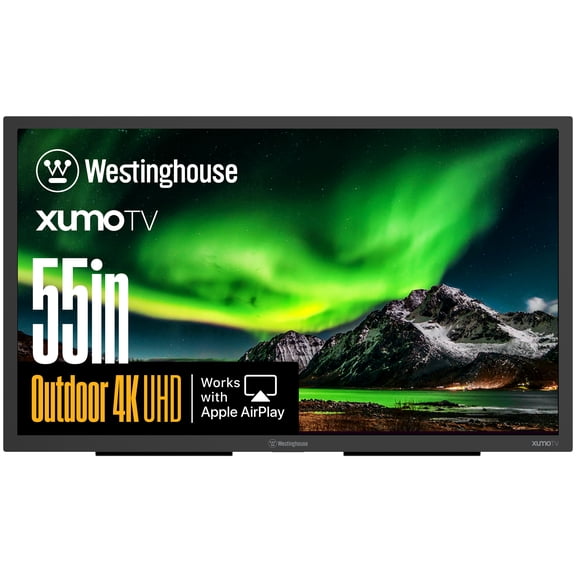 Westinghouse PS Series 55″ 4K UHD Partial Sun Outdoor TV, 700  Nits High-Brightness Anti-Glare Display, Xumo Smart TV, Weather-Resistant Outdoor Television