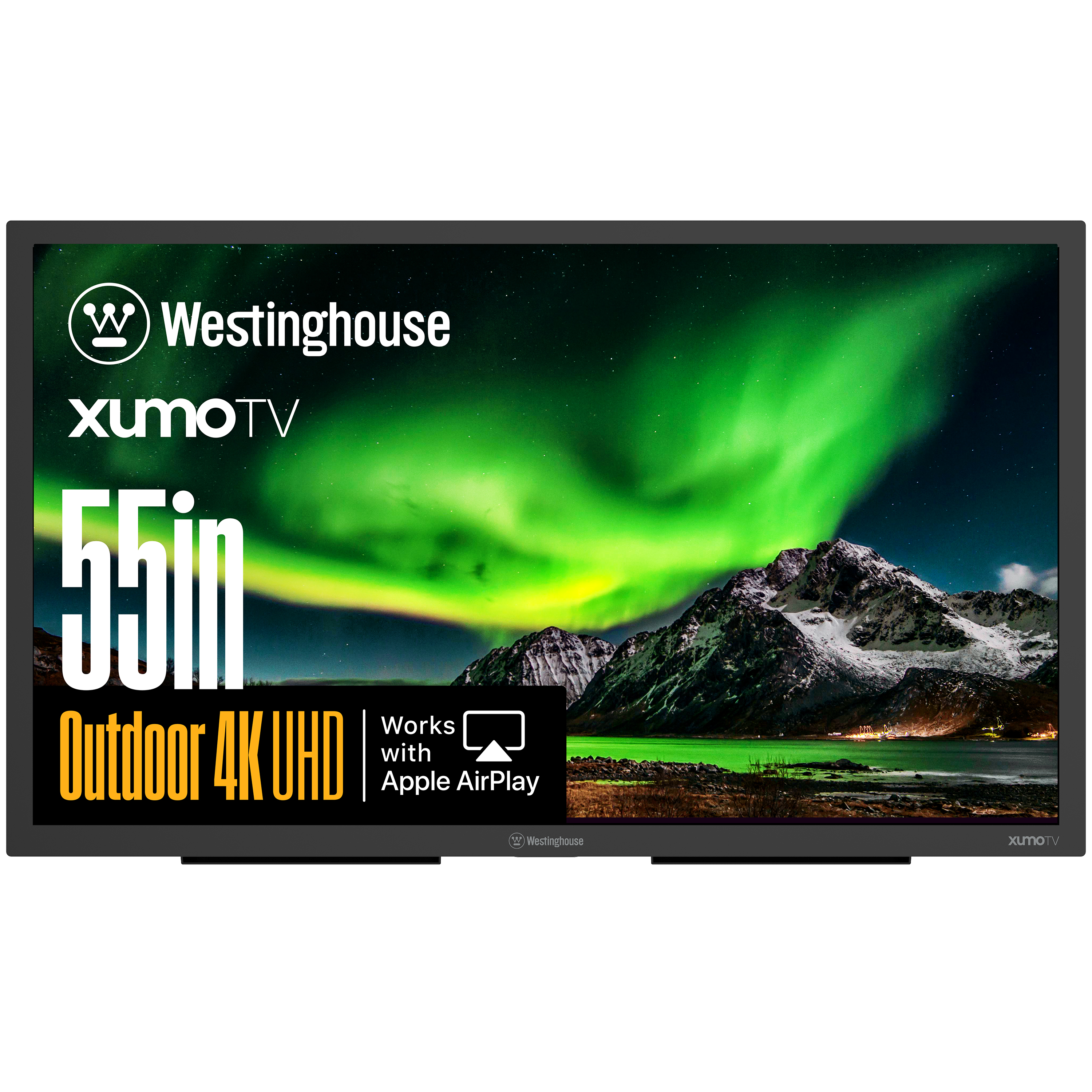 Westinghouse PS Series 55″ 4K UHD Partial Sun Outdoor TV, 700+ Nits High-Brightness Anti-Glare Display, Xumo Smart TV, Weather-Resistant Outdoor Television