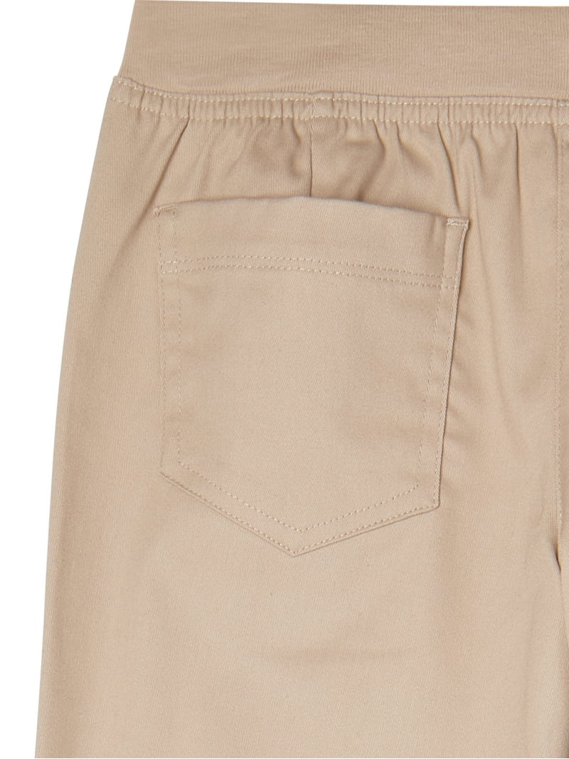 Wonder Nation Girls School Uniform Khaki Pull-On Pants, Sizes 8-20