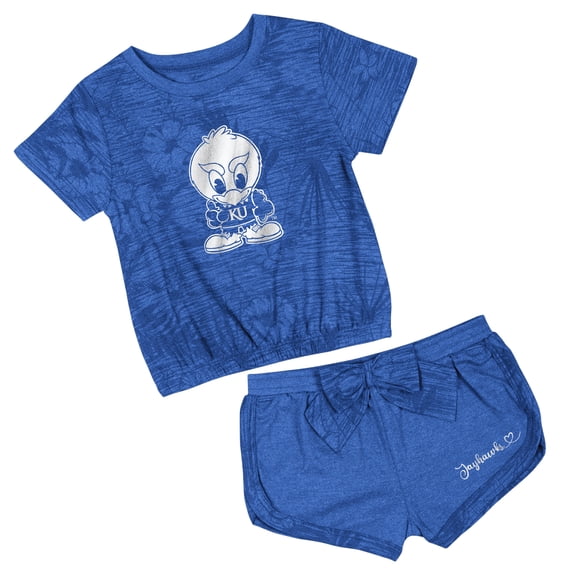 Toddler-Colosseum Royal Kansas Jayhawks Fern T-Shirt and Shorts Set