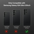 thumbnail image 2 of For Samsung Galaxy S24 Ultra Case, Matte Clear PC Back, Support MagSafe Accessories, Built-in Magnetic Rotatable Ring Kickstand, Magnetic Slim Stand Phone Case 6.8 Inch 5G 2024,Black, 2 of 7
