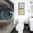 thumbnail image 5 of Eyes Combined with Flowers Shower Curtain Cloth Fabric Bathroom Decor with Hooks, 5 of 8