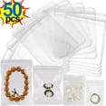 thumbnail image 3 of 10/50Pcs Transparent PVC Jewelry Organizer Pouches Bags Anti-Oxidation Earring Pendant Necklace Bracelet Storage Holder Box 11X11cm 20pcs, 3 of 6
