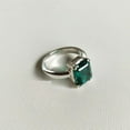 thumbnail image 2 of 2Ct Lab Created Emerald Women's Engagement Ring Emerald Cut 14K White Gold Plated, 2 of 5