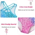 thumbnail image 5 of Aideaone Gymnastics Leotards for Girls Shiny outfits with Shorts Hair Scrunchie 5-10Y, 5 of 7