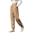 thumbnail image 6 of PADFRYBK High Waist Sweatpants For Womens Cuff Leg Pants With Side Pockets Soft Workout Track Pants Casual Drawstring Elastic Joggers, 6 of 8