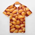 thumbnail image 3 of Baked Beans Men Zipper T-shirt Summer Casual Short Sleeve T-shirt Top, 3 of 7