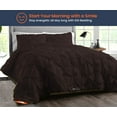 thumbnail image 2 of SGI Microfiber Comforter Set Oversized /Palatial King Size Chocolate Pinch 3 Piece, 2 of 5