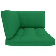 thumbnail image 4 of vidaXL Pallet Cushions 3 pcs Green Fabric, 4 of 5