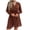 Brown, variant on Herrnalise Women’s Dresses Summer 2024 s Fashion Casual Spring V-Neck Printing Dress S-2XL
