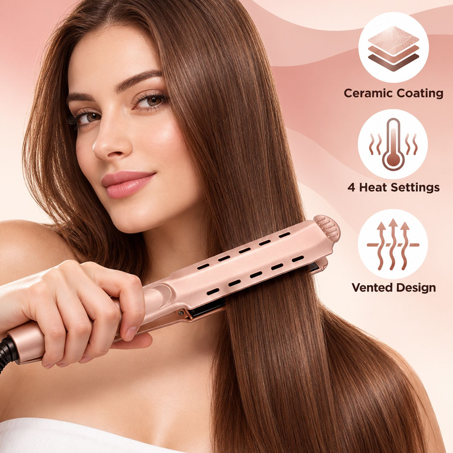 Suproot 2-in-1 Nano Ceramic Flat Iron Straightener photo 2