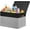 Black and Grey, variant on Extra Large Toy Storage Box with Lid, Sturdy Toys Storage Chest Bin Organizer Basket with Dividers for Kids, Boys, Girls, Nursery, Closet, Bedroom, Playroom 35.5"x17" x17" (Beige and White)