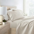 thumbnail image 3 of Noble Linens 3 Piece Pattern Microfiber Bed Sheets Set, Floral Bouquet Stone, Twin, 3 of 11