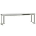 thumbnail image 4 of vidaXL Kitchen Work Table with Overshelf 43.3"x21.7"x47.2" Stainless Steel, 4 of 6