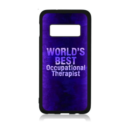 World's Best Occupational Therapist - Career Appreciation Gift Black Rubber Case Cover for The Samsung Galaxy s10 Plus / s10+ / s10P - Samsung Galaxy s10 Plus Accessories - Samsung Galaxy s10 Plus