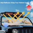 thumbnail image 4 of Uorisanigo Windshield Sun Shade for Jeep Wrangler JL JLU 2018-2024 Rubicon Sahara 2 Door & 4 Door & Gladiator JT, Beach Shell Starfish Front Window Sun Visor Blocks UV Rays Sunshade, 4 of 7
