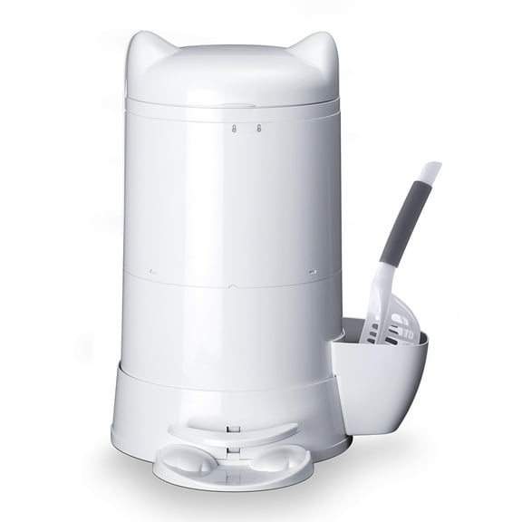 RED ROCKET MULTI-KITTY TWIST'R Litter Disposal System XL Cat Litter Pail with Cute Litter Scoop, Step Mode, Odors Free Patented Twist Technology (KITTY, 8L)