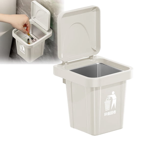 Trash Can Shaped Desk Decor 1pc Plastic Desktop Figurine for Office Home Bathroom Living Room