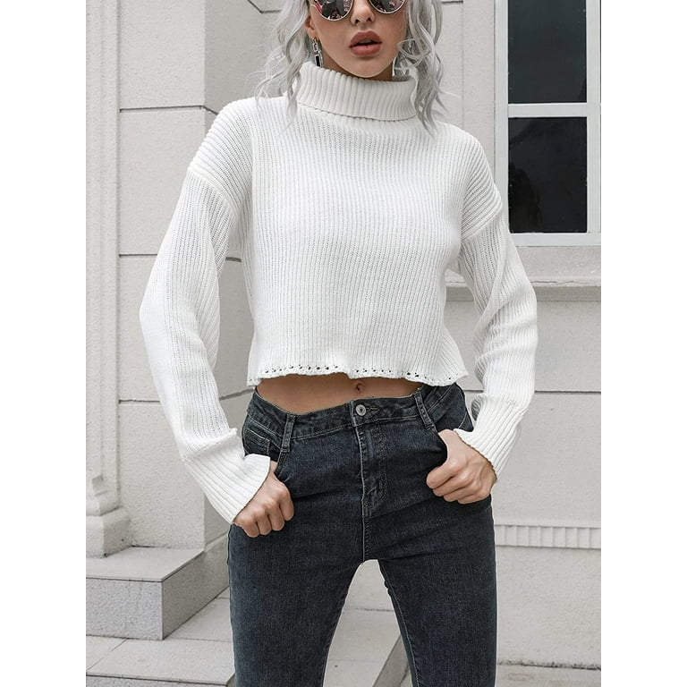 Slouchy crop online pullover