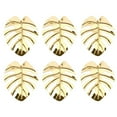 thumbnail image 2 of Flmtop 6Pcs Tropical Leaf Shape Napkin Rings Buckle Holder Party Dinner Decoration, 2 of 10