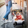 thumbnail image 3 of Happy New Year 2026 Bulldog Holiday Balloons Party Snow Travel Luggage Cover Dog Lover Gifts Idea Suitcase Dust Protective Decor - 13018, 3 of 5