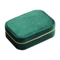 thumbnail image 3 of Jewelry Box Multi Compartments Display Storage Case for Rings Studs Earrings green, 3 of 10