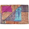 thumbnail image 3 of Taj Hotel Kantha Silk Blend Throw | 60"x90" | A, 3 of 4