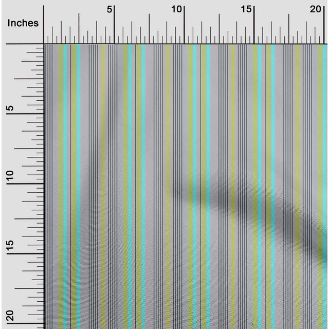 oneOone Silk Tabby Fabric Multicolor Stripe Print Fabric By Yard 42 Inch Wide