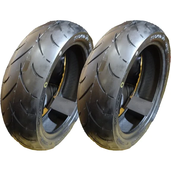 5A TOKYO Set of 2 Motorcycle Tubeless Tires 130/60-13 Metric, 53L, Front/Rear Scooter/Moped 13" Rim
