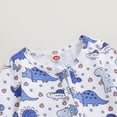 thumbnail image 4 of Okbabeha Baby Halloween Rompers Onesie Dinosaur Pumpkin Print Long Sleeve Zipper Jumpsuit for Newborn Infant Cute Fall Clothes, 4 of 7