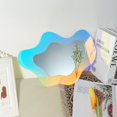 thumbnail image 2 of Irregular Wall Mirror Wavy Acrylic Rainbow Mirror Room Decor Aesthetic Mirrors Amorphic Vanity Retro Mirrors for Bedroom Living Room Bathroom Entryway Wall Decor ( Clouds Style, 15.5 x 10.5 Inches ), 2 of 8