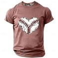 thumbnail image 1 of Camisetas de Manga Corta Casual Impresión Cuello Redondo Suéter Camiseta, Blusa de Moda de Poliéster Ligero, 1 of 2