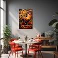 thumbnail image 3 of ZHONGYUTONG Rooster Canvas Wall Art Vintage Chicken Picture Print Farm Animal Flower Painting for Farmhouse Kitchen Decor Framed (12.00" x 18.00"), 3 of 5
